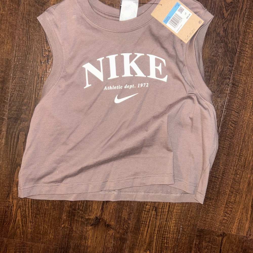 Nike Taupe Logo Tee